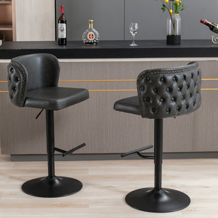 House of Hampton Jaicie Swivel Adjustable Height Bar Stools